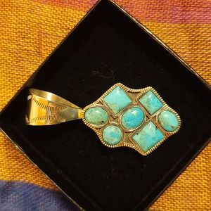 Jay King Desert Rose Trading Company Turquoise & .925 Pendant
